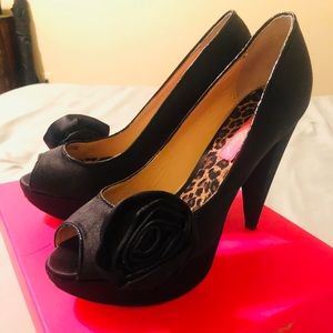 Betsy Johnson Satin Heels